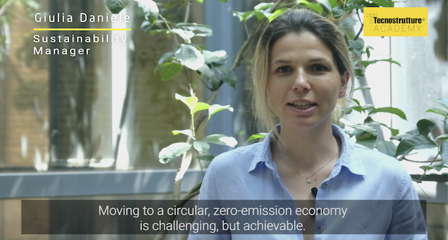 Giulia Daniele, Sustainability Manager, illustrates Tecnostrutture commitment to the circular economy