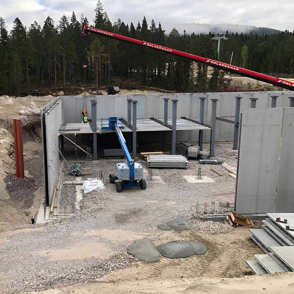 Efficient management of a distant worksite: completed in just 90 days from design start to structure assembly in Sweden